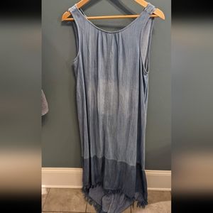 Denim boho fringe dress